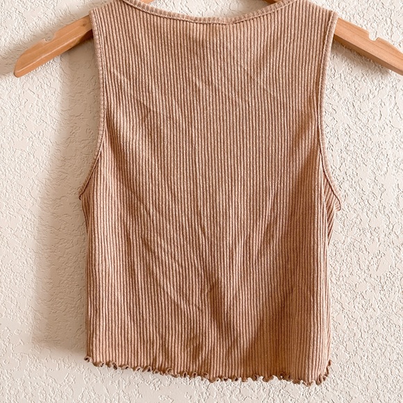 Live In The Moment Ribbed Keyhole Tank - Picture 3 of 4